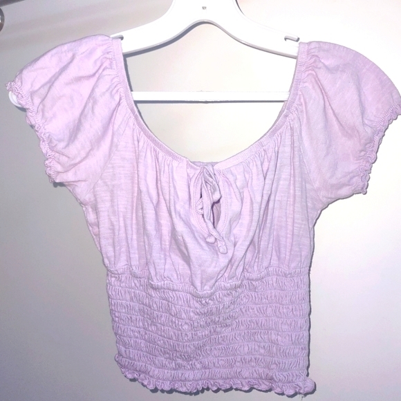 Smocked Cap Sleeve Crop Top - Picture 2 of 10